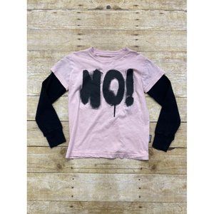 Nununu sprayed no! T-shirt powder pink sz 6-7y